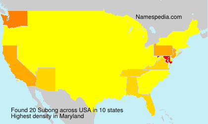 Surname Subong in USA Surname Subong in USA