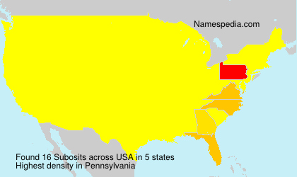 Surname Subosits in USA Surname Subosits in USA
