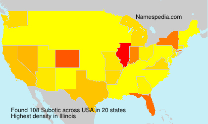 Surname Subotic in USA Surname Subotic in USA