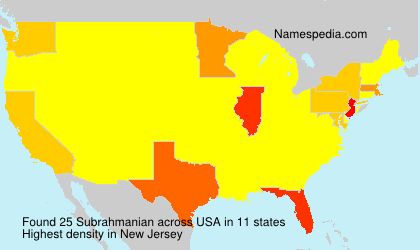 Surname Subrahmanian in USA Surname Subrahmanian in USA