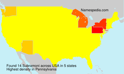 Surname Subramoni in USA Surname Subramoni in USA