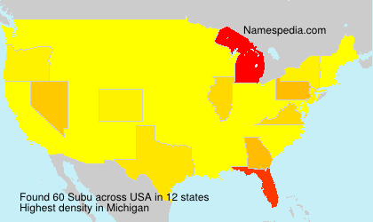Surname Subu in USA Surname Subu in USA