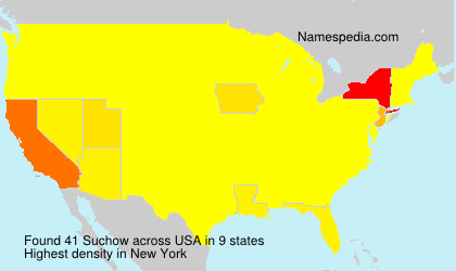Surname Suchow in USA Surname Suchow in USA