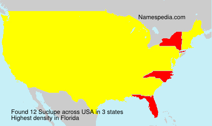 Surname Suclupe in USA Surname Suclupe in USA