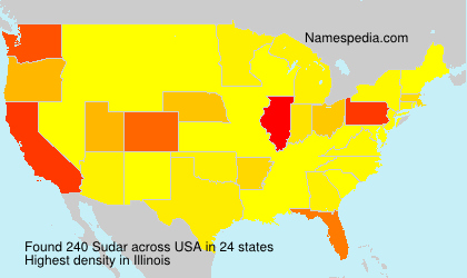 Surname Sudar in USA Surname Sudar in USA