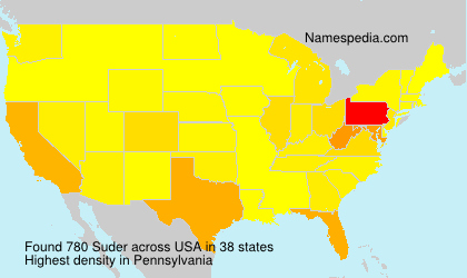 Surname Suder in USA Surname Suder in USA