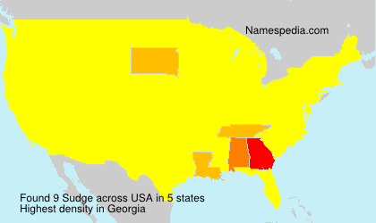 Surname Sudge in USA Surname Sudge in USA