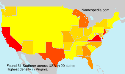 Surname Sudheer in USA Surname Sudheer in USA