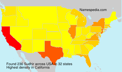 Surname Sudhir in USA Surname Sudhir in USA