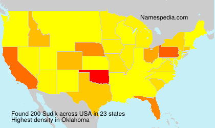 Surname Sudik in USA Surname Sudik in USA