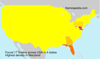 Surname Sudine in USA Surname Sudine in USA
