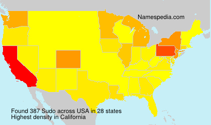 Surname Sudo in USA Surname Sudo in USA