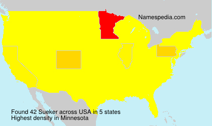 Surname Sueker in USA Surname Sueker in USA