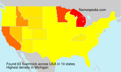 Surname Suemnick in USA Surname Suemnick in USA