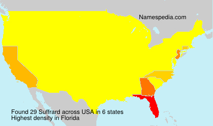 Surname Suffrard in USA Surname Suffrard in USA