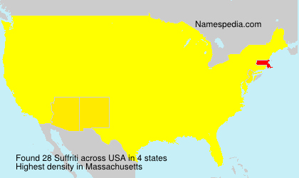 Surname Suffriti in USA Surname Suffriti in USA