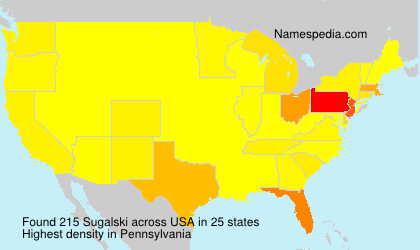 Surname Sugalski in USA Surname Sugalski in USA