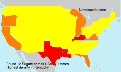 Surname Sugate in USA Surname Sugate in USA
