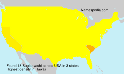 Surname Sugibayashi in USA Surname Sugibayashi in USA