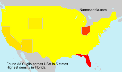 Surname Suglio in USA Surname Suglio in USA