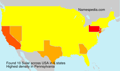 Surname Sular in USA Surname Sular in USA