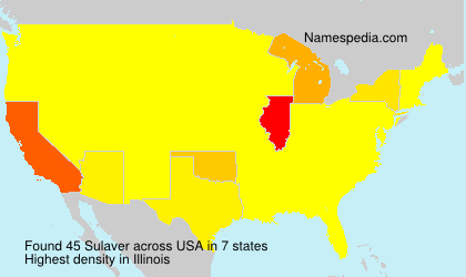 Surname Sulaver in USA Surname Sulaver in USA