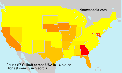 Surname Sulhoff in USA Surname Sulhoff in USA