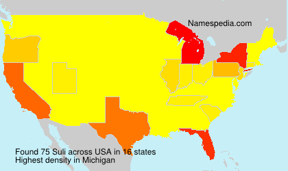 Surname Suli in USA Surname Suli in USA