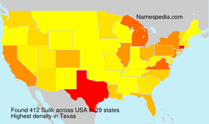 Surname Sulik in USA Surname Sulik in USA