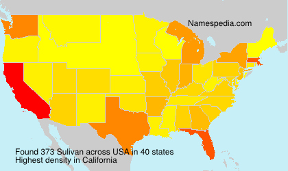 Surname Sulivan in USA Surname Sulivan in USA