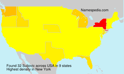 Surname Suljovic in USA Surname Suljovic in USA
