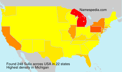Surname Sulla in USA Surname Sulla in USA