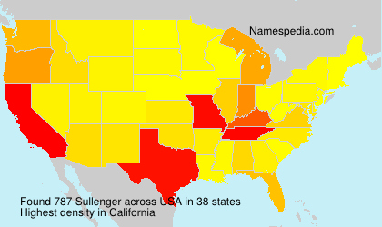Surname Sullenger in USA Surname Sullenger in USA