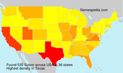 Surname Sulser in USA Surname Sulser in USA