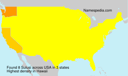 Surname Sulusi in USA Surname Sulusi in USA