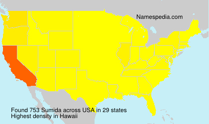 Surname Sumida in USA Surname Sumida in USA