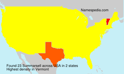Surname Summarsell in USA Surname Summarsell in USA