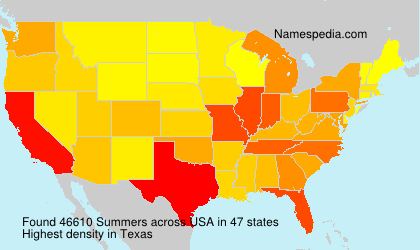 Surname Summers in USA Surname Summers in USA