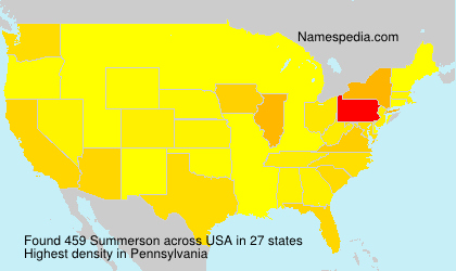 Surname Summerson in USA Surname Summerson in USA