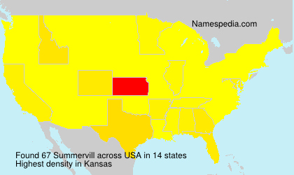 Surname Summervill in USA Surname Summervill in USA