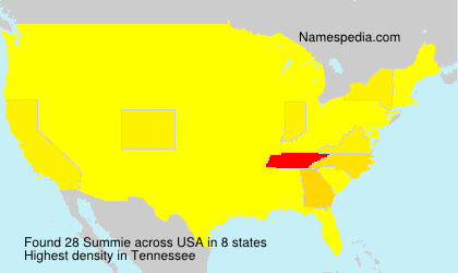 Surname Summie in USA Surname Summie in USA
