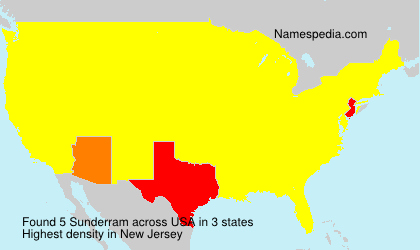 Surname Sunderram in USA Surname Sunderram in USA