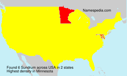 Surname Sundrum in USA Surname Sundrum in USA