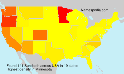 Surname Sundseth in USA Surname Sundseth in USA