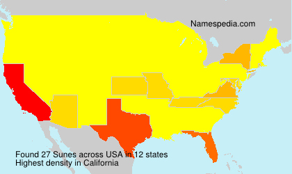 Surname Sunes in USA