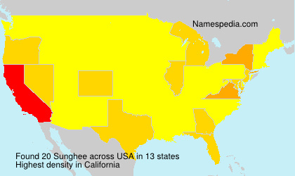 Surname Sunghee in USA Surname Sunghee in USA