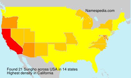 Surname Sungho in USA Surname Sungho in USA
