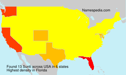 Surname Sunti in USA Surname Sunti in USA
