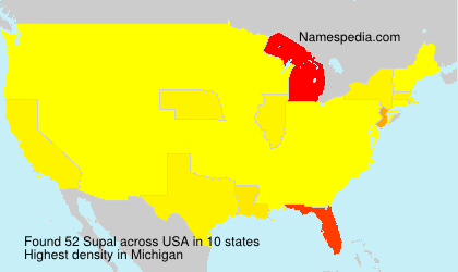 Surname Supal in USA Surname Supal in USA