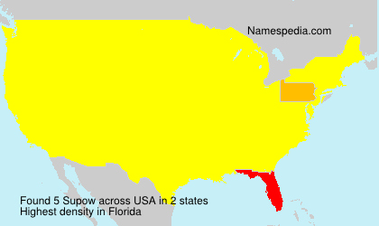 Surname Supow in USA Surname Supow in USA